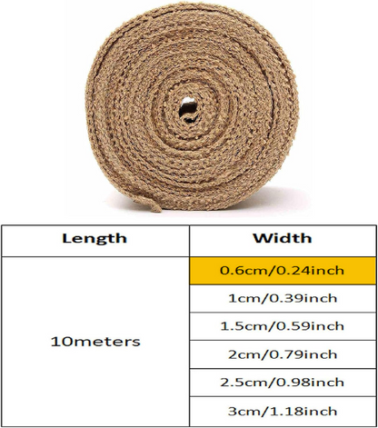 شبر خيش سادة ومع دانتيل Jute Burlap Ribbon