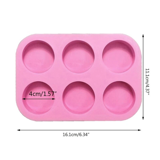 قالب سيليكون 6 دوائر   Cylinder Silicone Molds