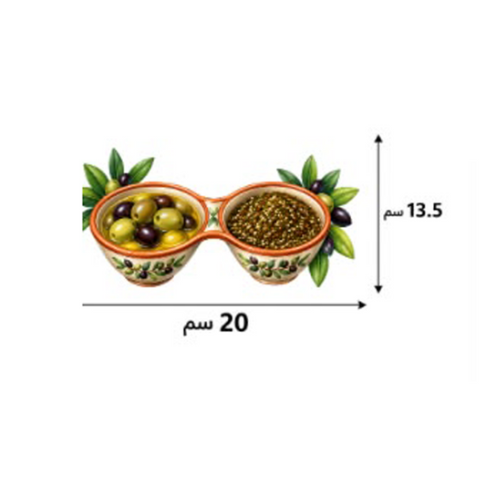 فومات تصوير - صحن زعتر ومخلل زيتون