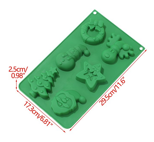 قالب سيليكون كريسماس عدة اشكال Christmas Theme Shape Silicone #7A