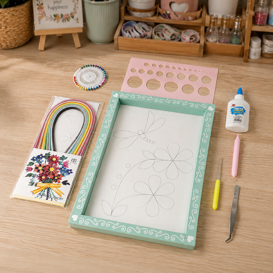 رزمة فن لف الورق Quilling paper kit