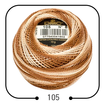 خيوط تطريز فرنسية أصلية (مونس) DMC Cotton Pearl Thread