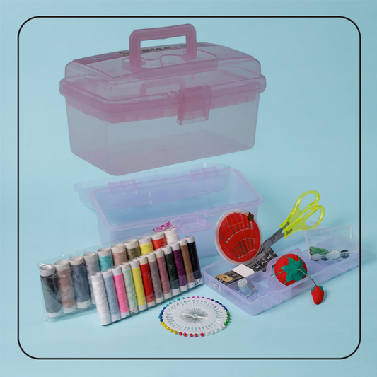 علبة خياطة بلاستيك مستطيل Sewing Kit