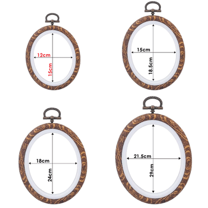 طارة تطريز جلد -دائري وبيضاوي Hoop Ring Plastic Cross Stitch Hoops