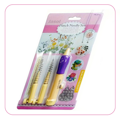 كرت ابرة النتش نافر 3 رؤوس Punch Needle Kit Stitching