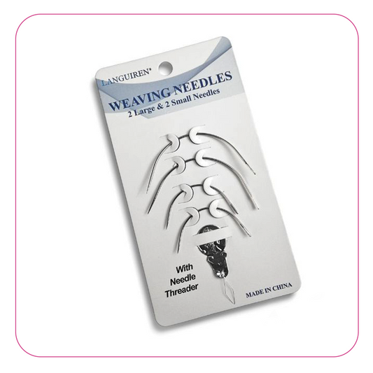 كرت ابر معقوفة رباعي مع لضامه Upholstery Needles + Needle Threader