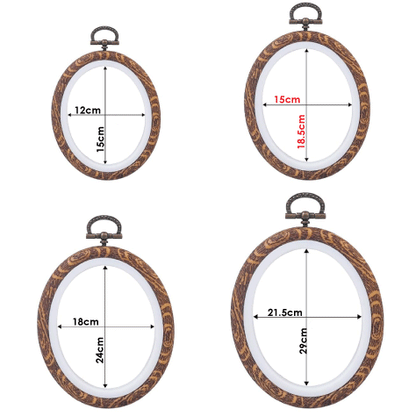 طارة تطريز جلد -دائري وبيضاوي Hoop Ring Plastic Cross Stitch Hoops