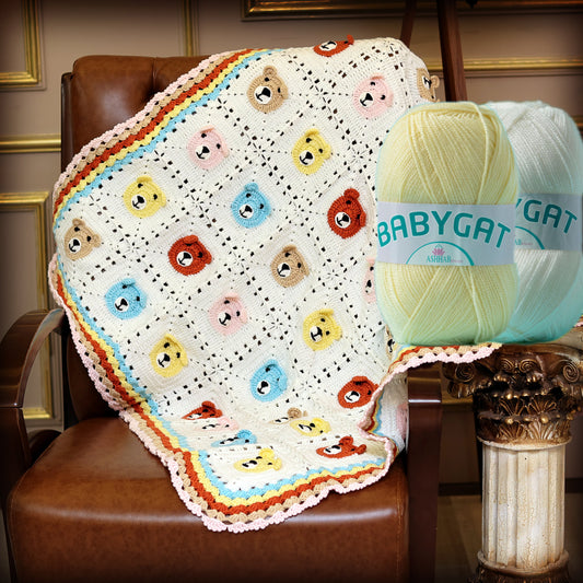 صوف بيبجات رفيع Ashhab BabyGate Yarn 100G