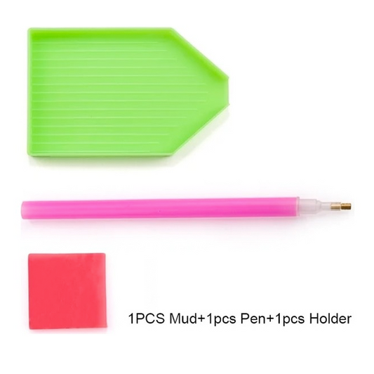 سنارة ولوح خرز الماس ( ستراس ) Diamond Painting Tools with Drill Pen Grip and Tray