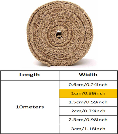 شبر خيش سادة ومع دانتيل Jute Burlap Ribbon