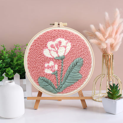 Knitting wool with threads and hoop Embroidery Starter Kits