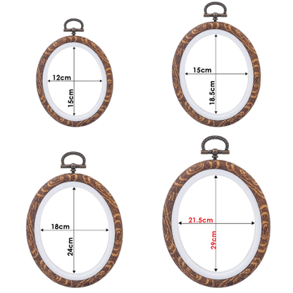 طارة تطريز جلد -دائري وبيضاوي Hoop Ring Plastic Cross Stitch Hoops