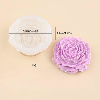 Medium-sized rose silicone candle mold