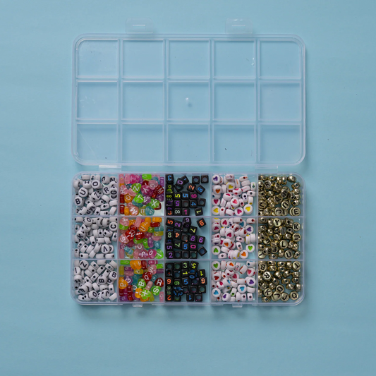 علبة خرز احرف صغيرة Letter Beads Colorful Alphabet Beads