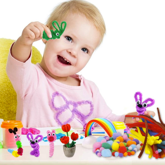 ( غليون ) عيدان تنظيف الغليون مشكل مع عيون ونفانيف Pipe Cleaners for Arts & Crafts