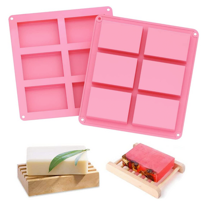 قالب سيليكون مستطيلات Silicone Mold, Soap Mold 8cm by 5.5cm