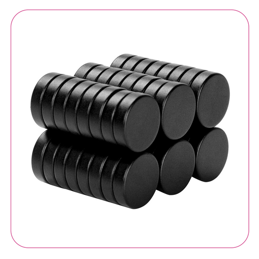 مغناطيس مدور اسود  Magnets, Round  Multi-Use  in Home (Black)