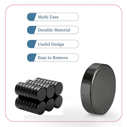مغناطيس مدور اسود  Magnets, Round  Multi-Use  in Home (Black)