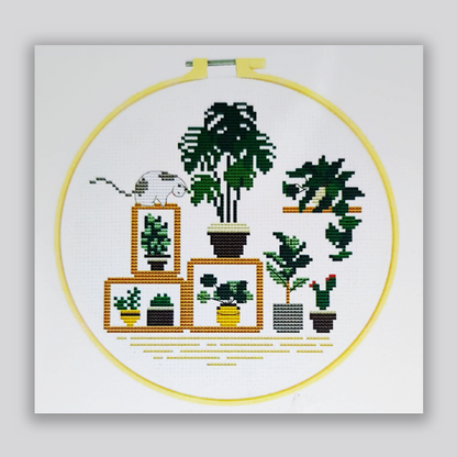 قطع تطريز مع طارة Embroidery Kit with Hoop Rings