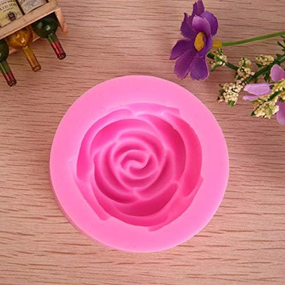 قالب سيليكون وردة جوري 7 سم Flower Fondant Silicone Molds