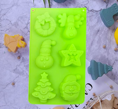 قالب سيليكون كريسماس عدة اشكال Christmas Theme Shape Silicone #7A