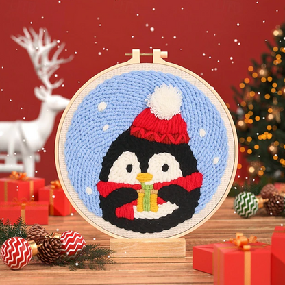 نتش صوف مع خيطان وطارة  Embroidery Starter Kits