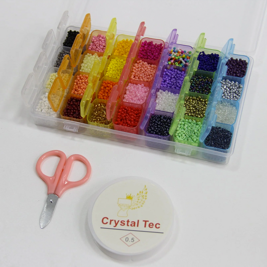 علبة خرز ناعم مع رولين  Bracelet Making Kit With Box