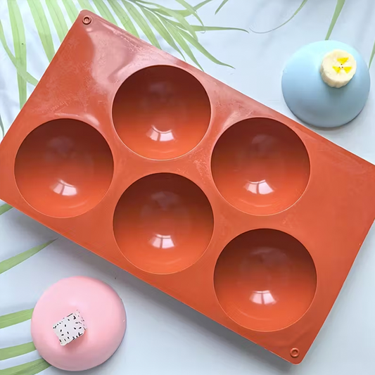 قالب سيليكون نصف دائرة خماسيRound Silicone Molds