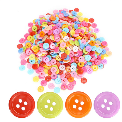 ازرار بلاستيك ملونة Colorful Round Resin Button
