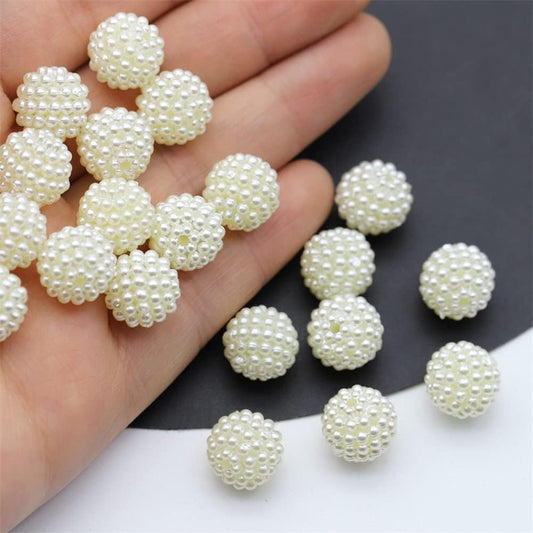 חרוזי פנינה בריק בריק (בריק 14 מ"מ - ספריי סוכר) Pearl Berry Beads 14mm
