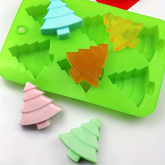قالب سيليكون 6 شجرات كريسماس Silicone Mould with Christmas Tree