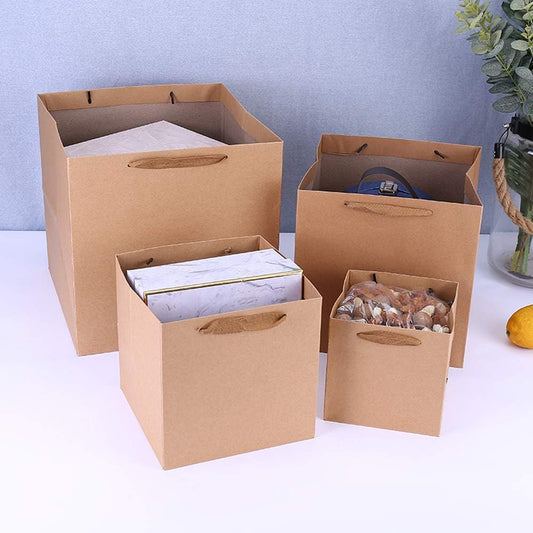 كياس كرتون مكعب (بني) Paper Bags ( Brown)