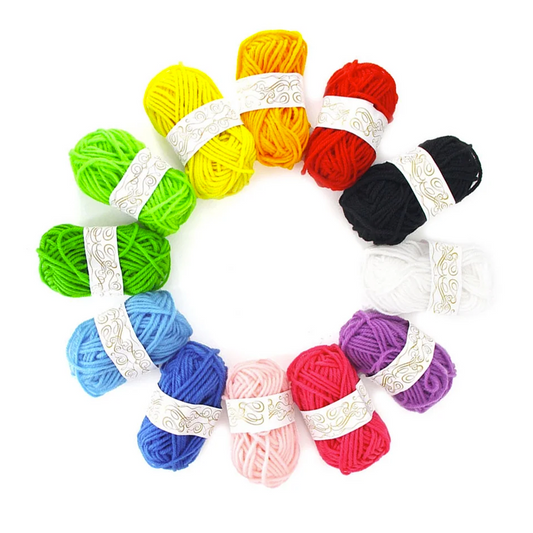 صوف اطفال مشكل 125 غرام \ 12 طبة  Kids DIY Knitting Crochet Yarns