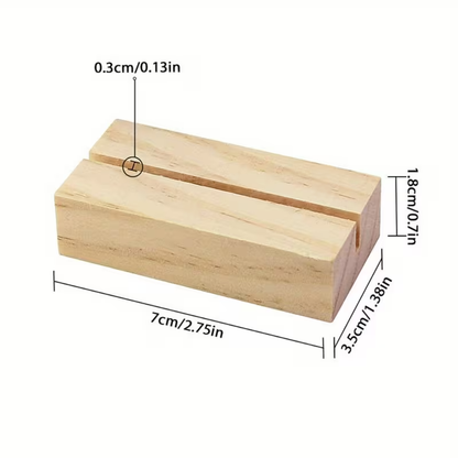 حامل بطاقات من خشب الزان الطبيعي Wood Place Card Holders
