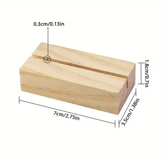 حامل بطاقات من خشب الزان الطبيعي Wood Place Card Holders