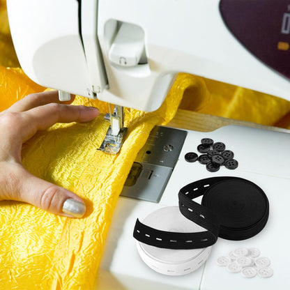 مغيط ( مطاط ) عراوي عرض 2 سم Elastic Bands with Button Eyelets,  for Sewing, Width 20 mm