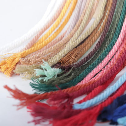خيوط مكرميه ريشه - قطن  Natural Macrame - Braided Cord 250G