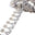 Small coin-shaped sequin tassel trim (silver and gold)