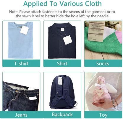 فرد ودبابيس تثبيت بطاقات تعريف المنتج   Clothing Tag Fasteners & Gun