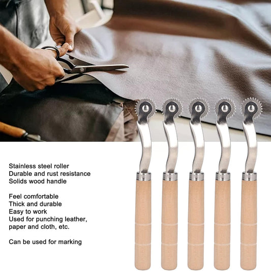 دراجة خياطة - عجلة التتبع ذات رؤوس الإبر  Leather Needle Point Tracing Wheel