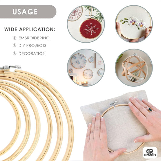 طارة خياطة خشبية Wooden Rings Sewing