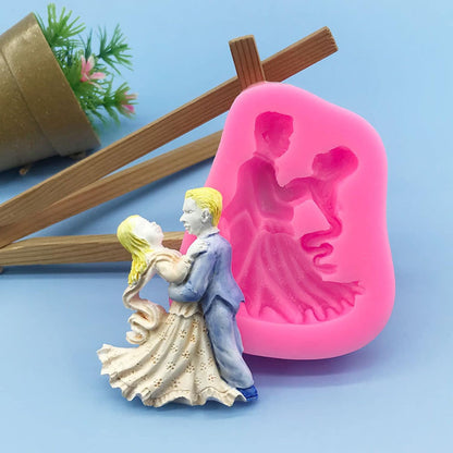قالب سيليكون عرسان Groom Dancing Silicone Mold
