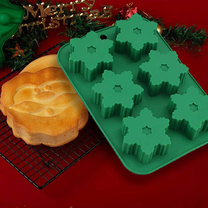 قالب سيليكون كريسماس ندف ثلج شكل واحد Silicone Molds Christmas Snowflake #5A