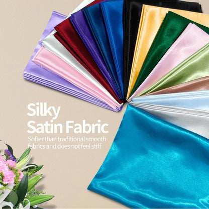 Bridal satin fabric, 160 cm wide, Plain Silky Shine Satin Fabric Material