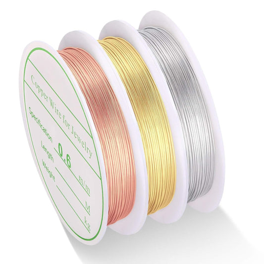 سلك نحاس ( فضي - ذهبي- نحاسي ) Copper Metallic String Wire