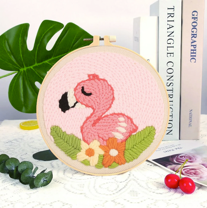 نتش صوف مع خيطان وطارة  Embroidery Starter Kits