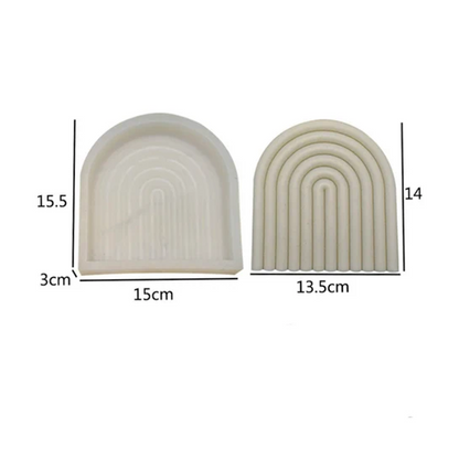 قالب سيليكون قوس قزح كبير Arched Rainbow Silicone Candle Mold