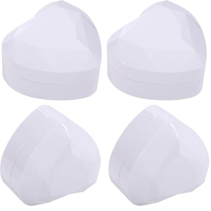 علبة مجوهرات وخواتم قلب فاخرة مزودة بإضاءة Heart Shaped Ring Gift Box with LED Light