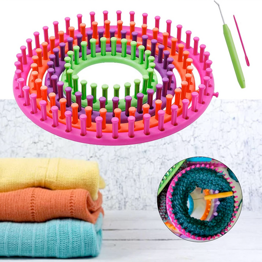 طقم نول دائري لاشغال الصوف Round Knitting Weave with Hook Needle