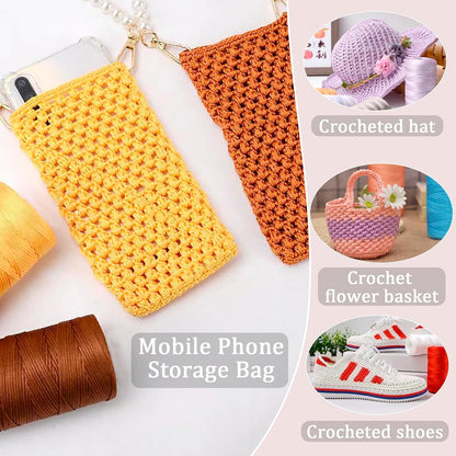 خيوط مكرميه بوليستر ٣ملم و ٤ ملم -  Polyester Macrame -  3mm /4mm 100G